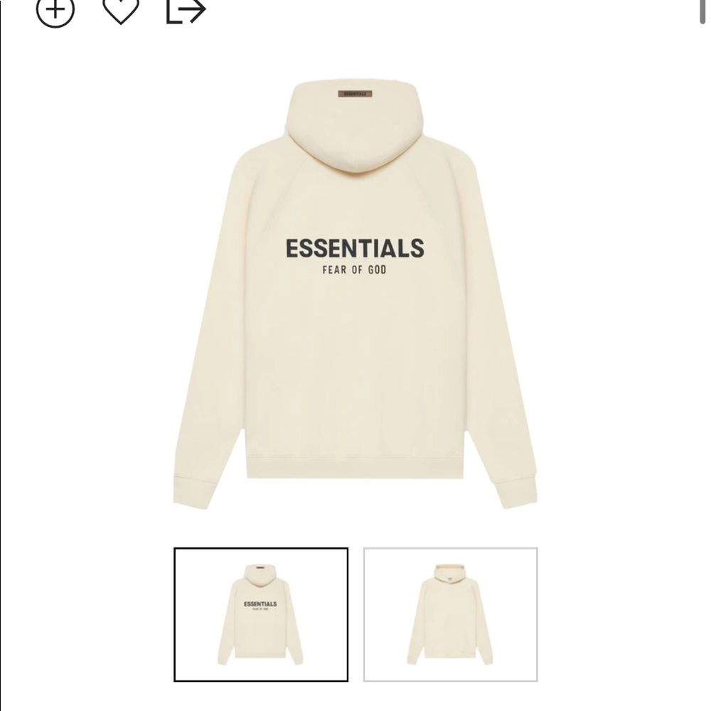 Essentials Fear of God Cream Hoodie